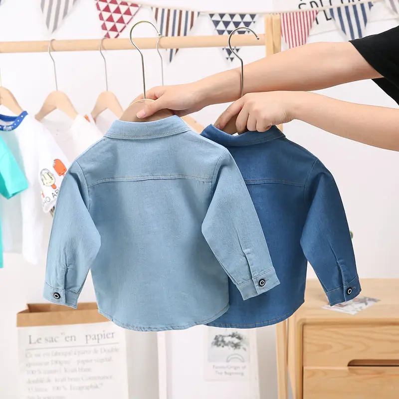 Baby Boys and girls long-sleeved shirt spring and autumn children's clothing denim shirt children's fashion 2021 boy shirts
Baby Boys and girls long-sleeved shirt spring and autumn children's clothing denim shirt children's fashion 2021 boy shirts