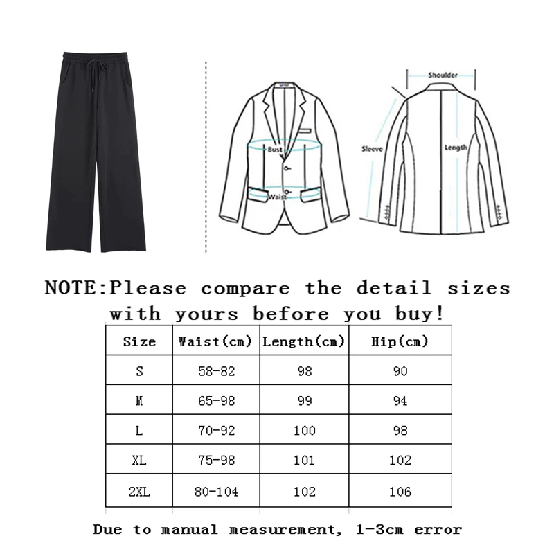 Vangull Solid Casual Wide Leg Pants Women Elastic band High Waist Fashion Female Pants Korean Style Oversize Loose Long Trousers
Vangull Solid Casual Wide Leg Pants Women Elastic band High Waist Fashion Female Pants Korean Style Oversize Loose Long Trousers