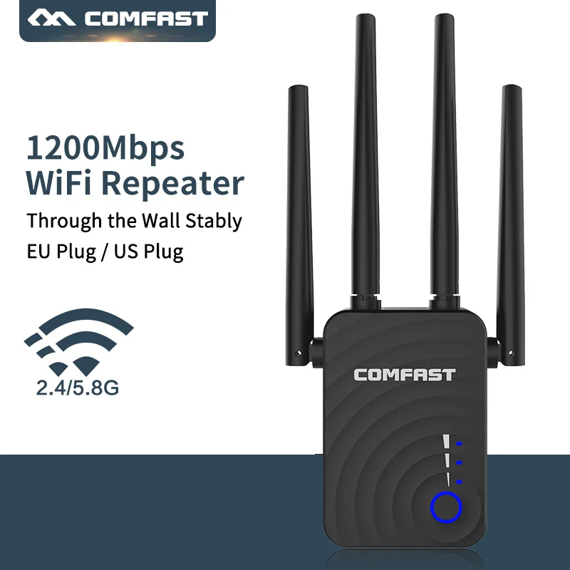 Двухдиапазонный Беспроводной Wi Fi ретранслятор 1200 Мбит/с беспроводной