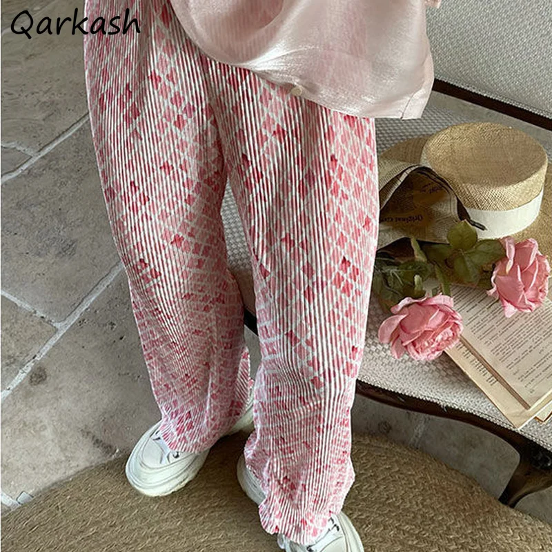 Women Sweet Casual Pants Pink Printed Spring Baggy Comfortable Ulzzang Lovely Girls Females Trousers Slouchy Students All-match
Women Sweet Casual Pants Pink Printed Spring Baggy Comfortable Ulzzang Lovely Girls Females Trousers Slouchy Students All-match
