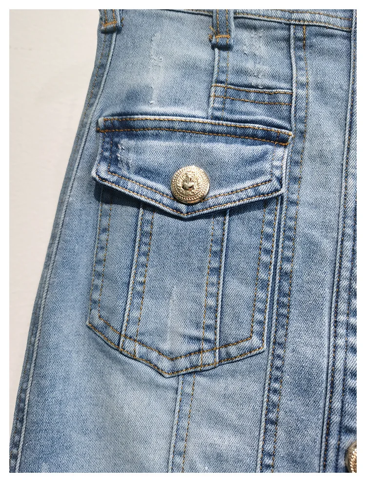 High Quality Spring and Summer New Heavy Industry Metal Buckle Denim Skirt Skirt Skirt Bag Hip Skirt Women
High Quality Spring and Summer New Heavy Industry Metal Buckle Denim Skirt Skirt Skirt Bag Hip Skirt Women