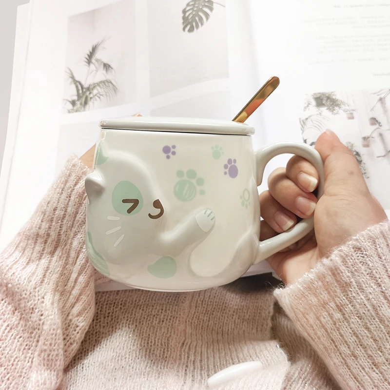 Cute Cartoon Coffee Mug with Lid Spoon Ceramic Large Capacity Couple Gifts Creative Espresso Cups Nordic Girl Coffee Cup DA60MKB
Cute Cartoon Coffee Mug with Lid Spoon Ceramic Large Capacity Couple Gifts Creative Espresso Cups Nordic Girl Coffee Cup DA60MKB