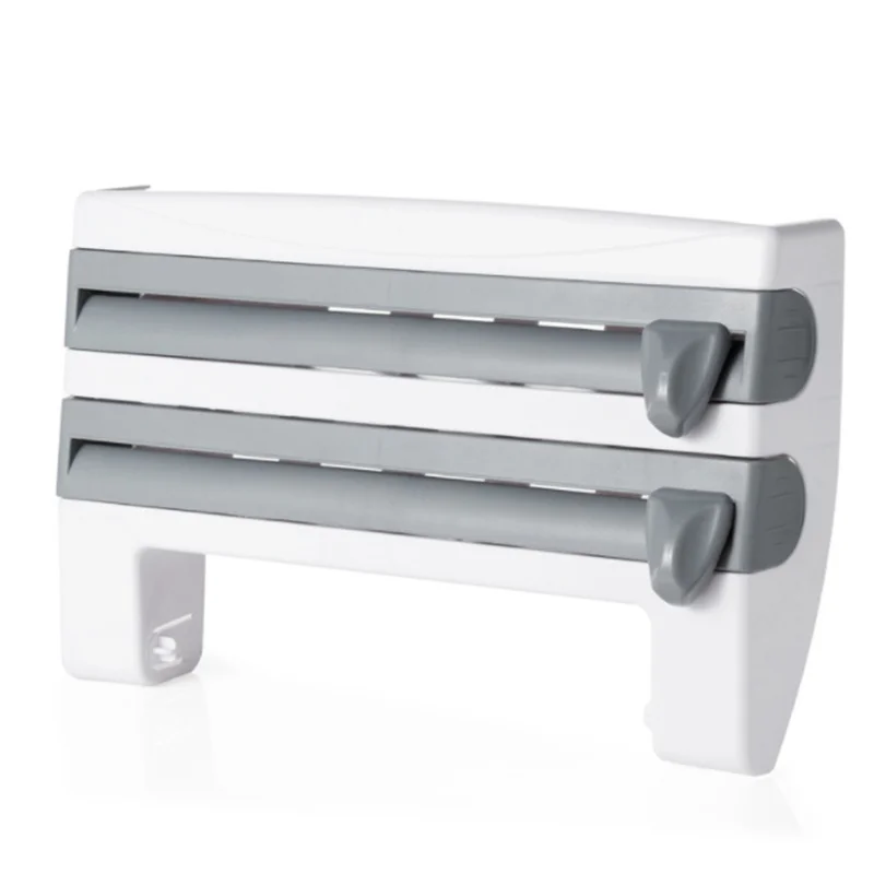 Wall-Mount Paper Towel Holder Sauce Bottle Rack 4 In 1 Cling Film Cutting Holder Mutifunction Kitchen Organizer
Wall-Mount Paper Towel Holder Sauce Bottle Rack 4 In 1 Cling Film Cutting Holder Mutifunction Kitchen Organizer