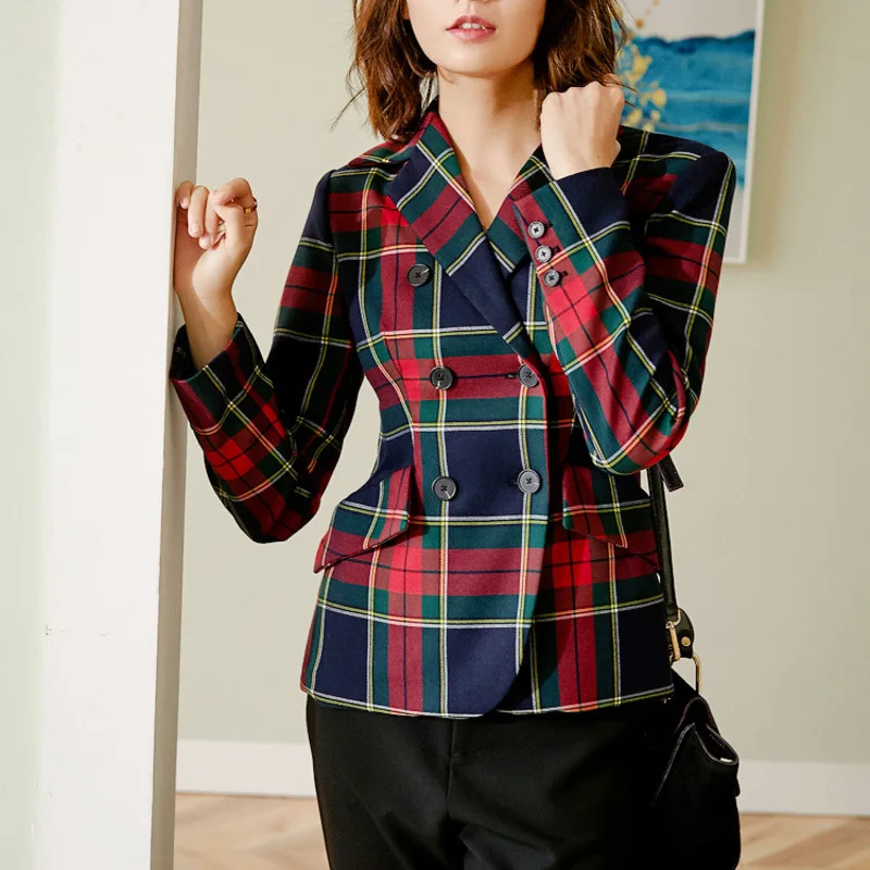 New Scottish grid small suit brief paragraph female show thin wool plaid short coat leisure British workforce
New Scottish grid small suit brief paragraph female show thin wool plaid short coat leisure British workforce