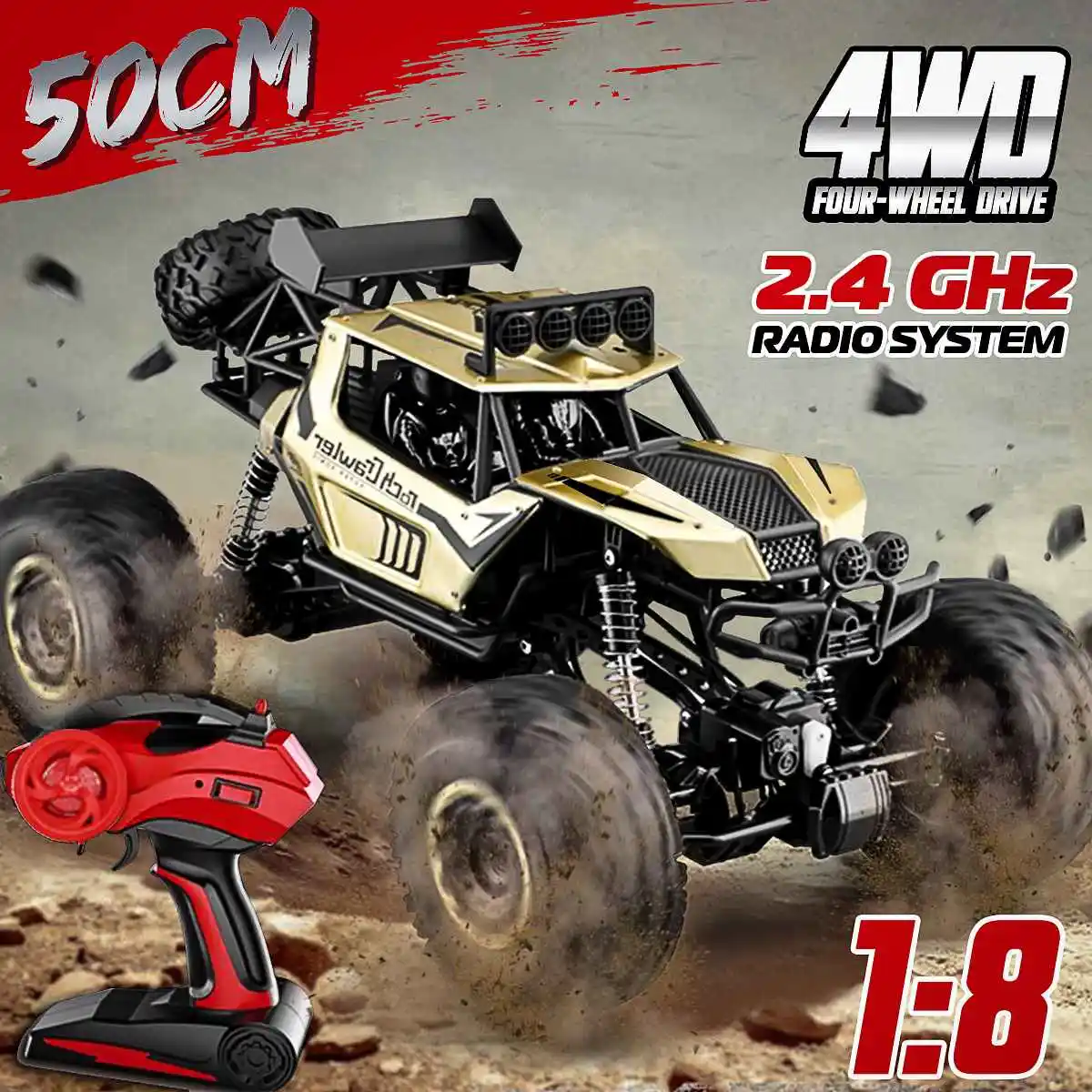 1:8 4WD Remote Control Car 2.4G Remote Control Car Toy High Speed Truck Off-Road Vehicle Boys And Children Toys RC Car Gift
1:8 4WD Remote Control Car 2.4G Remote Control Car Toy High Speed Truck Off-Road Vehicle Boys And Children Toys RC Car Gift