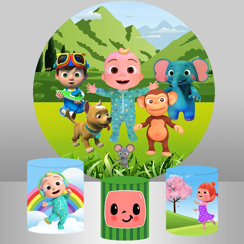 InMemory Cocomelon круглая задняя крышка Радуга уличный мультфильм дети 1-й День Рождения фотография фон цилиндрические крышки
InMemory Cocomelon круглая задняя крышка Радуга уличный мультфильм дети 1-й День Рождения фотография фон цилиндрические крышки