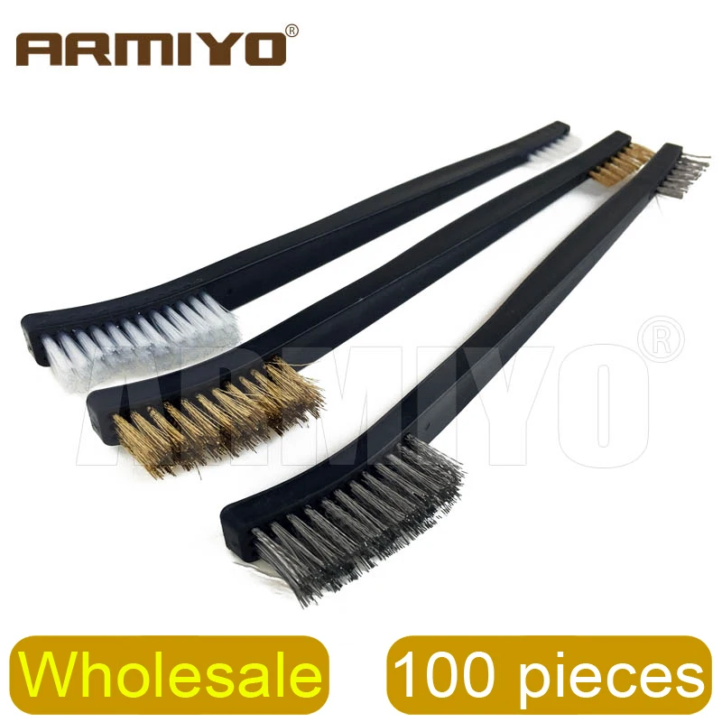 Armiyo Wholesale 100Pcs/pack Copper Dual Cleaner Barrel Carbon Deposits Dirt Hunting Cleaning Kit Steel Wire Double Head Brush
Armiyo Wholesale 100Pcs/pack Copper Dual Cleaner Barrel Carbon Deposits Dirt Hunting Cleaning Kit Steel Wire Double Head Brush