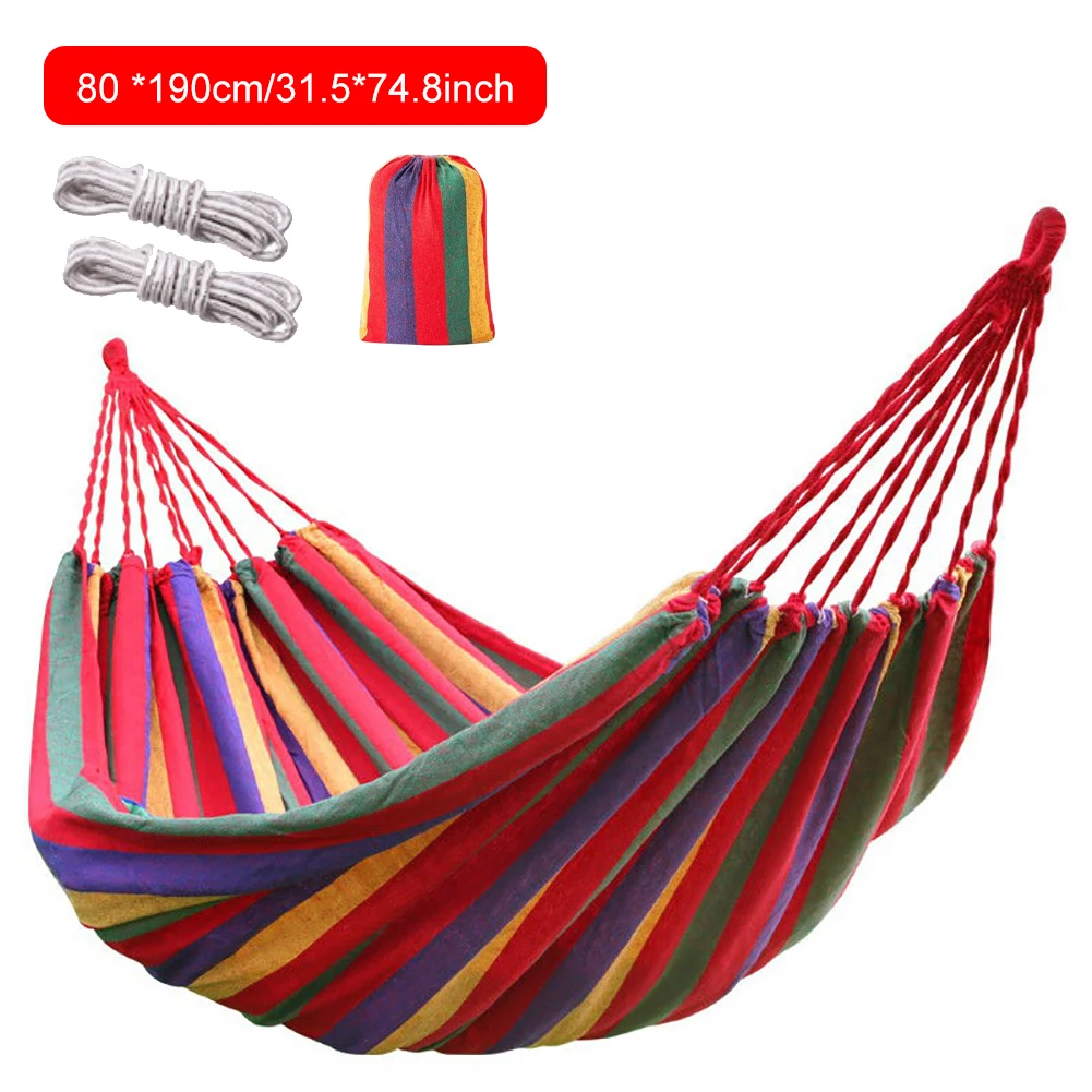 190*80cm Portable Hanging Hammock Lazy Chair Travel Outdoor Camping Swing Chair Thick Canvas Bed Indoor Home Bedroom Hammocks
190*80cm Portable Hanging Hammock Lazy Chair Travel Outdoor Camping Swing Chair Thick Canvas Bed Indoor Home Bedroom Hammocks