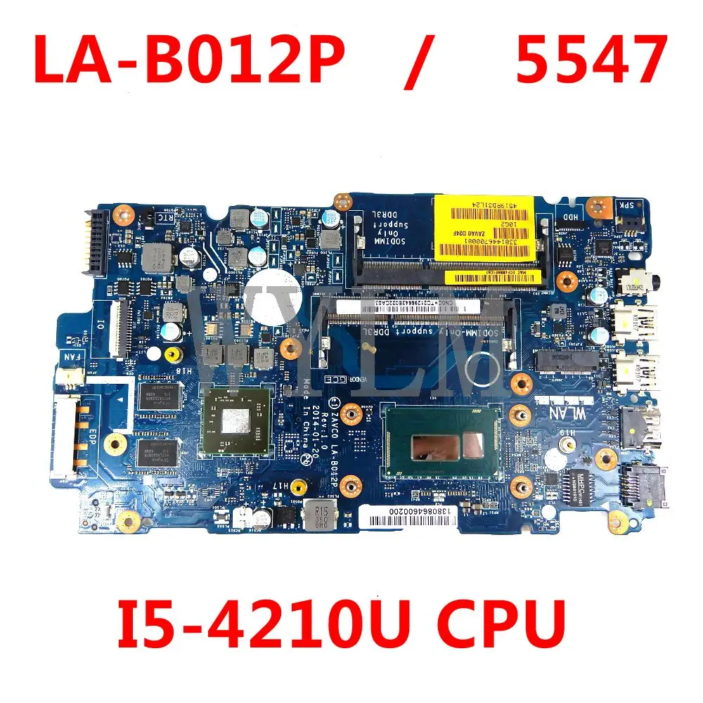 Материнская плата ноутбука для DELL Inspiron 5547, материнская плата Φ 0CHTC2 ZAVC0 I5-4210U SR1EF 216-0858020
Материнская плата ноутбука для DELL Inspiron 5547, материнская плата Φ 0CHTC2 ZAVC0 I5-4210U SR1EF 216-0858020