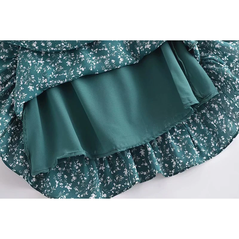 Sukibandra Summer O Neck Short Sleeve Green Floral Ruffle Dress Women Elegant Vintage Beach Short Mini Korean Chiffon Dresses
Sukibandra Summer O Neck Short Sleeve Green Floral Ruffle Dress Women Elegant Vintage Beach Short Mini Korean Chiffon Dresses
