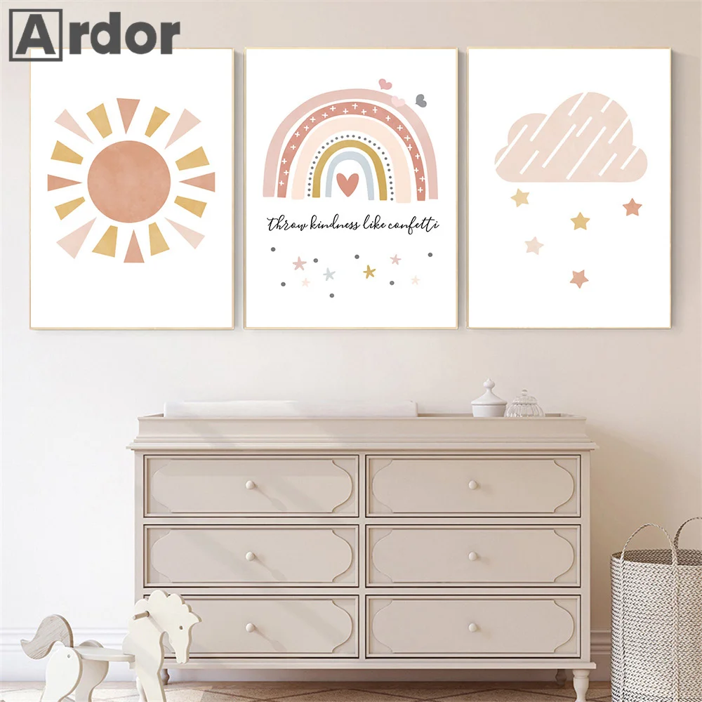 Abstract Rainbow Sun Cloud Canvas Painting Nursery Wall Art Print Quotes Poster Nordic Pictures For Baby Kids Room Home Decor
Abstract Rainbow Sun Cloud Canvas Painting Nursery Wall Art Print Quotes Poster Nordic Pictures For Baby Kids Room Home Decor