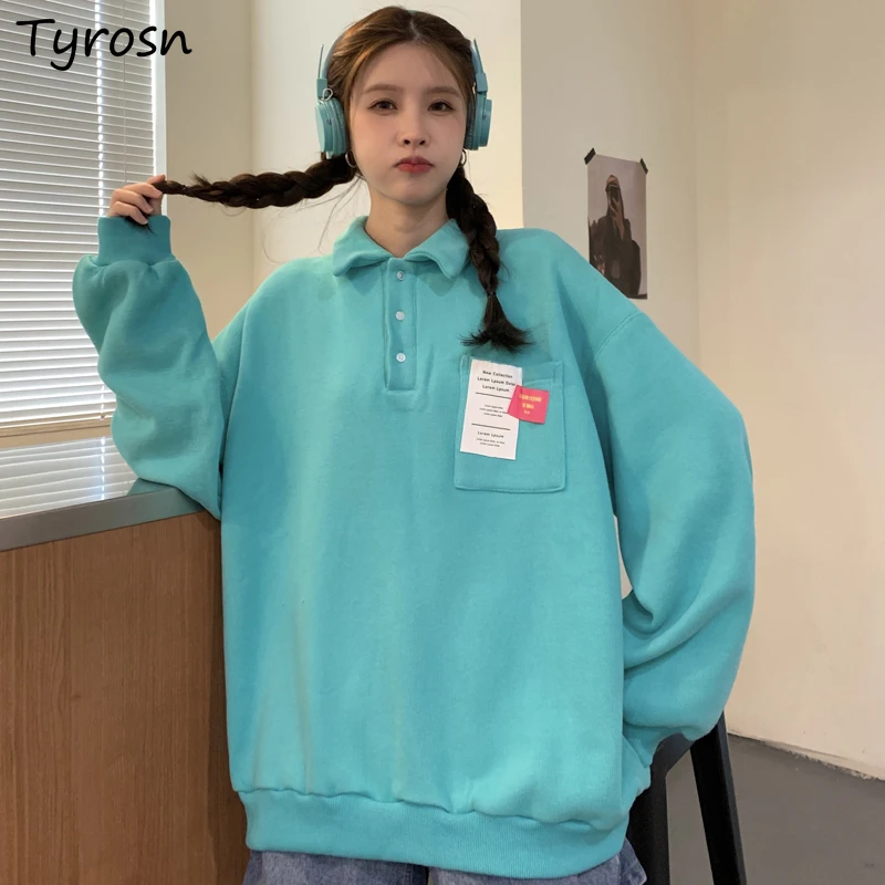 Hoodies Women Patch Designs Hip Hop Streetwear Preppy Style Loose All-match Trendy Turn-down Collar Thicker Sweatshirts Students
Hoodies Women Patch Designs Hip Hop Streetwear Preppy Style Loose All-match Trendy Turn-down Collar Thicker Sweatshirts Students
