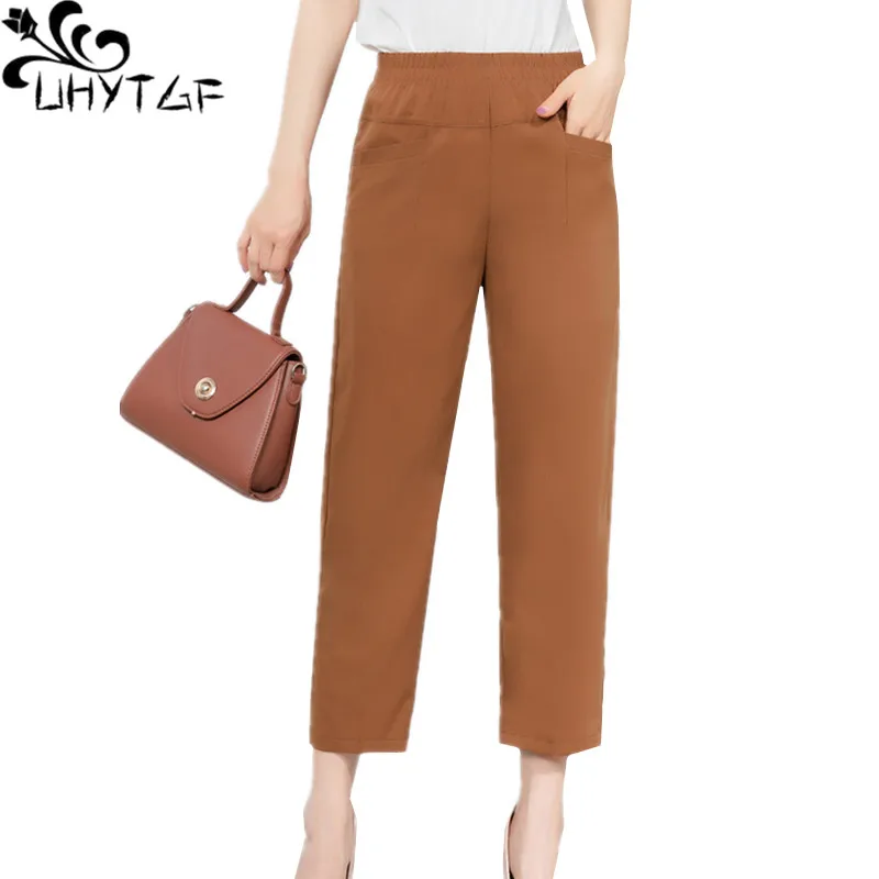 UHYTGF Loose 5XL plus size sweatpants women fashion ice silk straight summer pants women solid color wild elegant lady pants 862
UHYTGF Loose 5XL plus size sweatpants women fashion ice silk straight summer pants women solid color wild elegant lady pants 862