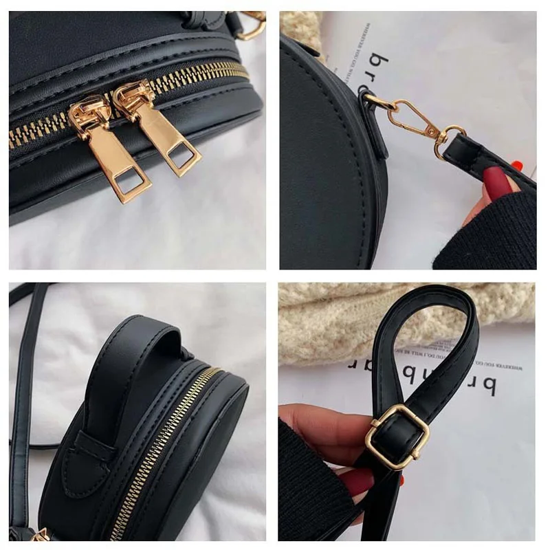 Fashion Women Shoulder Bag Ladies Messenger Bags Youth Waterproof Handbag Round Simple Female High Quality PU Leather Bag Black
Fashion Women Shoulder Bag Ladies Messenger Bags Youth Waterproof Handbag Round Simple Female High Quality PU Leather Bag Black