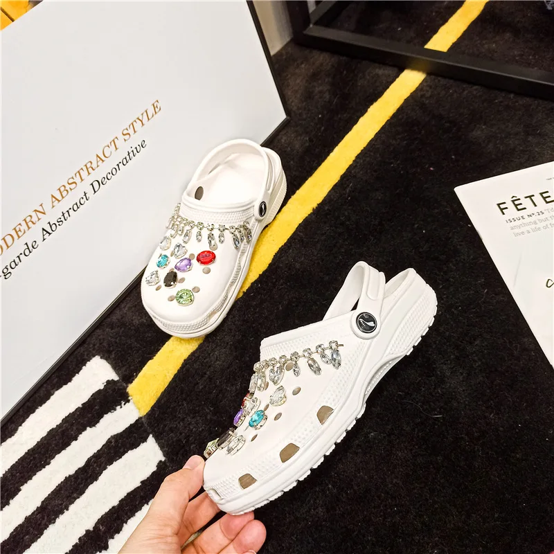 Yang Mi same type of hole shoes 2021 Summer new casual thick-soled non-slip beach Thanos toe slippers sandals for women
Yang Mi same type of hole shoes 2021 Summer new casual thick-soled non-slip beach Thanos toe slippers sandals for women