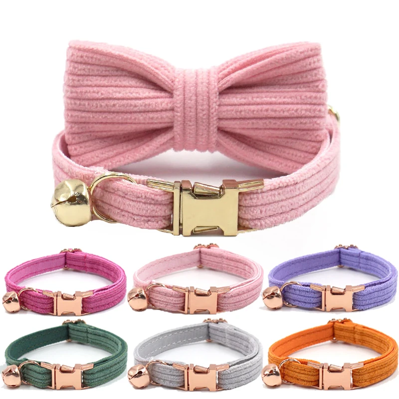 Corduroy Cat Collar Personalized Name ID Tag Kitten Collars for Cats Necklace Adjustable Customized Collar Chihuahua Yorshire
Corduroy Cat Collar Personalized Name ID Tag Kitten Collars for Cats Necklace Adjustable Customized Collar Chihuahua Yorshire