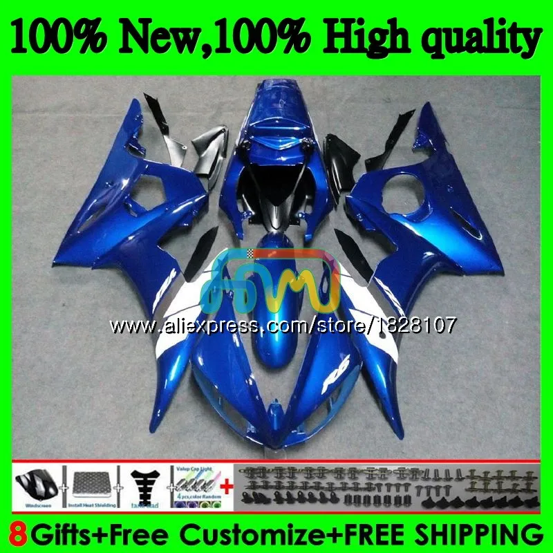 Body For YAMAHA YZF600 YZF R6 600CC YZFR6 03 04 05 51BS.12 YZF 600 Blue white R 6 03-05 YZF-600 YZF-R6 2003 2004 2005 Fairing
Body For YAMAHA YZF600 YZF R6 600CC YZFR6 03 04 05 51BS.12 YZF 600 Blue white R 6 03-05 YZF-600 YZF-R6 2003 2004 2005 Fairing
