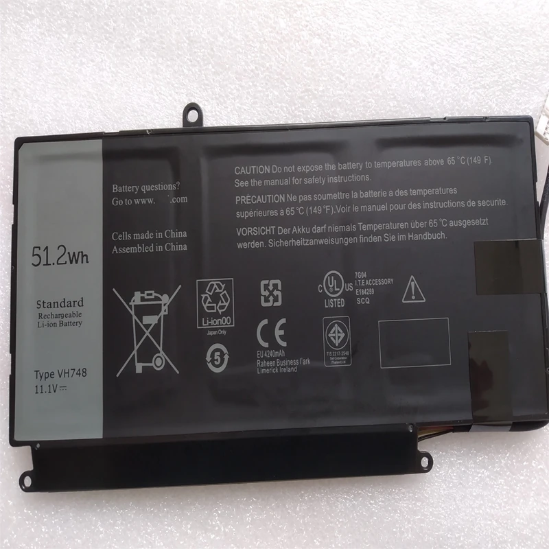 Новый VH748 для Dell Inspiron 14-5439 Vostro 5460 5470 5480 5560 6PHG8 настоящая аккумуляторная батарея для ноутбука 11,4 V 51.2Wh
Новый VH748 для Dell Inspiron 14-5439 Vostro 5460 5470 5480 5560 6PHG8 настоящая аккумуляторная батарея для ноутбука 11,4 V 51.2Wh