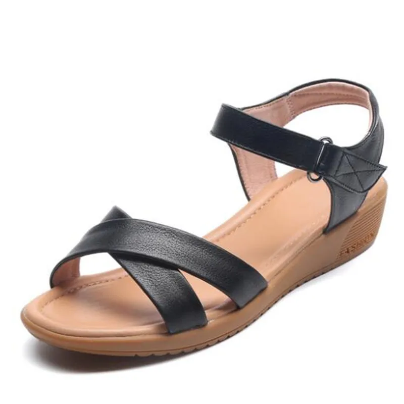 Summer Hot 2020 Newest Cow Muscle Soft Bottom Wedge Sandals Women Genuine Leather Sandals Light Comfort Fashion Casual Sandals
Summer Hot 2020 Newest Cow Muscle Soft Bottom Wedge Sandals Women Genuine Leather Sandals Light Comfort Fashion Casual Sandals