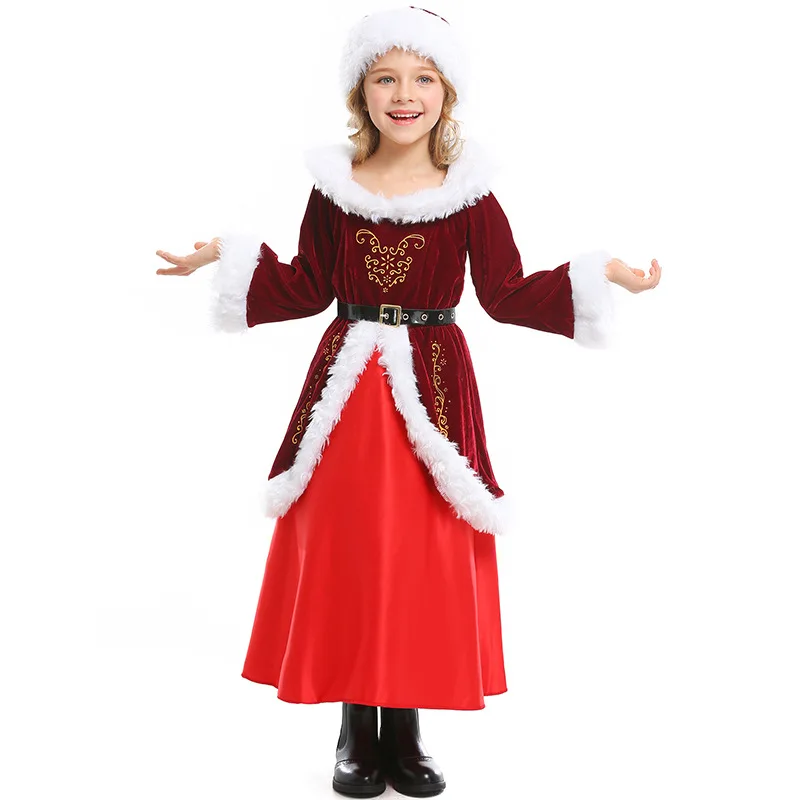 Velvet Wine Red Christmas Elves Costumes Girls Dress Christmas Party Cosplay Full Set
Velvet Wine Red Christmas Elves Costumes Girls Dress Christmas Party Cosplay Full Set