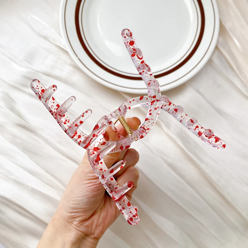 1PC Korea Trendy Geometric Cross Candy Color Dots Pattern Acrylic Hair Claws For Women Girls Hair Clips Hair Accessories
1PC Korea Trendy Geometric Cross Candy Color Dots Pattern Acrylic Hair Claws For Women Girls Hair Clips Hair Accessories