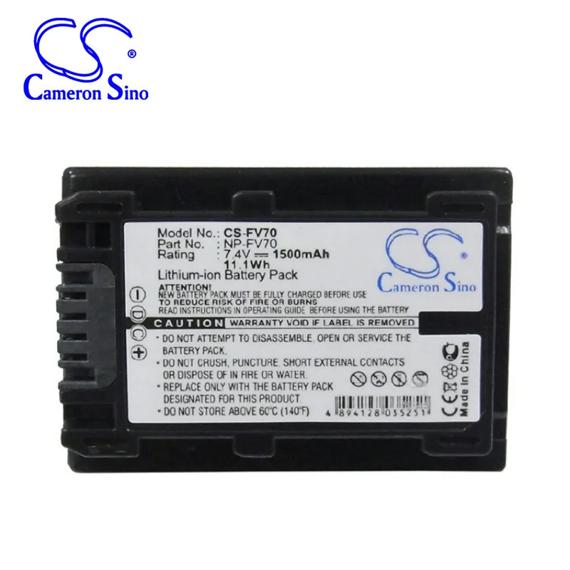 CameronSino for SONY DCR-DVD308E DCR-DVD650E DCR-HC48E DCR-SR200E DCR-SR55E DCR-SR78E DCR-SX53E HDR-CX116E HDR-CX130B battery
CameronSino for SONY DCR-DVD308E DCR-DVD650E DCR-HC48E DCR-SR200E DCR-SR55E DCR-SR78E DCR-SX53E HDR-CX116E HDR-CX130B battery