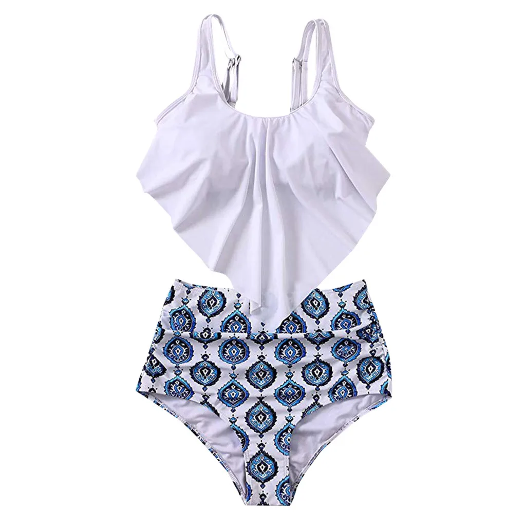 Women Two Pieces Bathing Suits Top Ruffled With High Waisted Bottom Bikini Set Special Material Simple Solid Sexy Bathing
Women Two Pieces Bathing Suits Top Ruffled With High Waisted Bottom Bikini Set Special Material Simple Solid Sexy Bathing