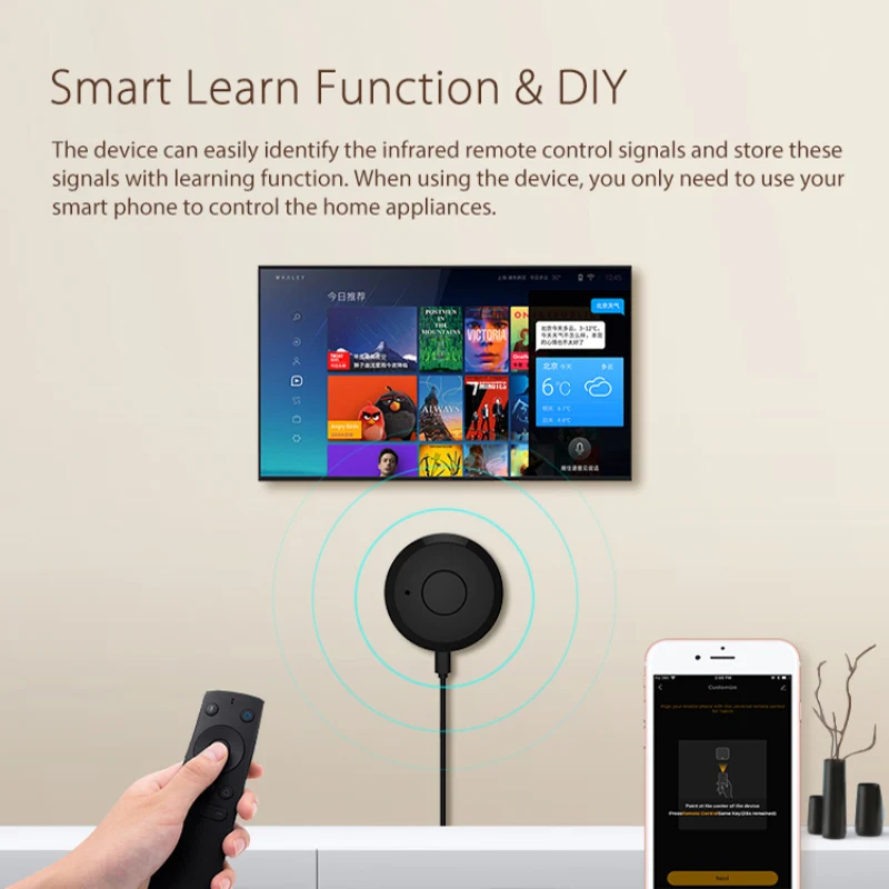 Tuya Wifi To Ir Remote Control Learning DIY Copy Universal Infrared Remote Controller Compatible Alexa Google Home Smart Life
Tuya Wifi To Ir Remote Control Learning DIY Copy Universal Infrared Remote Controller Compatible Alexa Google Home Smart Life