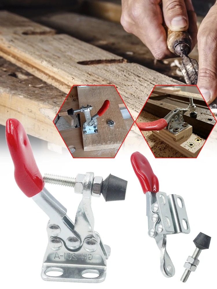 2/4pcs Horizontal Toggle Clamp Quick-Release Toggle Clamps Set GH-201A Woodworking Fix Clip Tool for Carpentry Hand Tools
2/4pcs Horizontal Toggle Clamp Quick-Release Toggle Clamps Set GH-201A Woodworking Fix Clip Tool for Carpentry Hand Tools