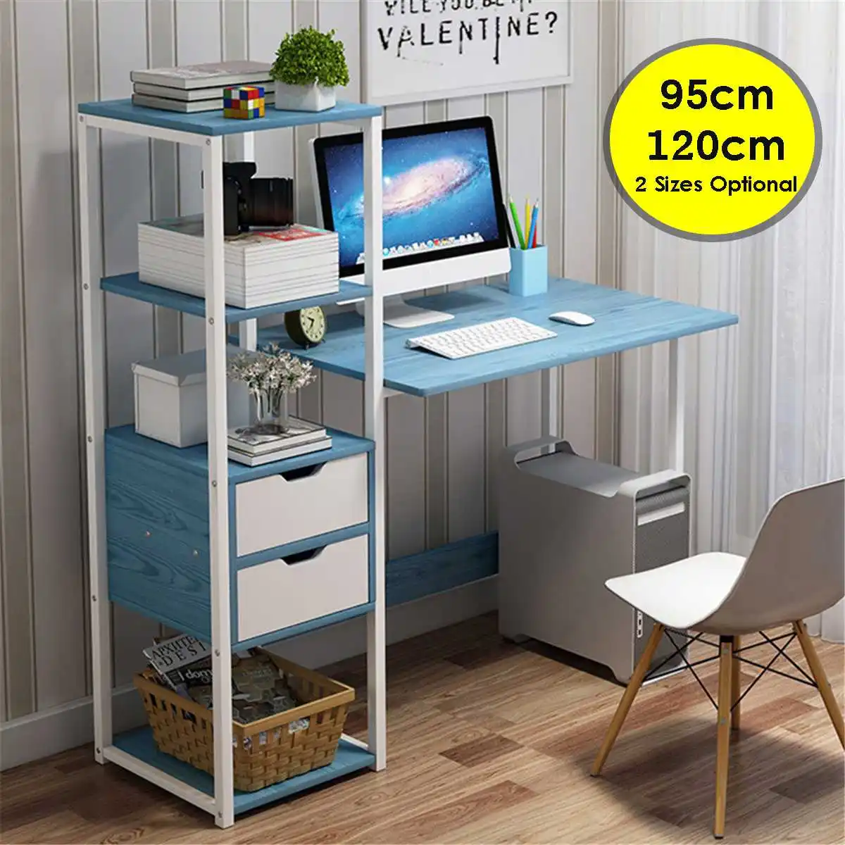 37''/47" Computer Desk With Storage Shelves Ergonomic Laptop Table with 4 Tiers Bookshelf Home Office Study Writing Desk Stand
37''/47" Computer Desk With Storage Shelves Ergonomic Laptop Table with 4 Tiers Bookshelf Home Office Study Writing Desk Stand