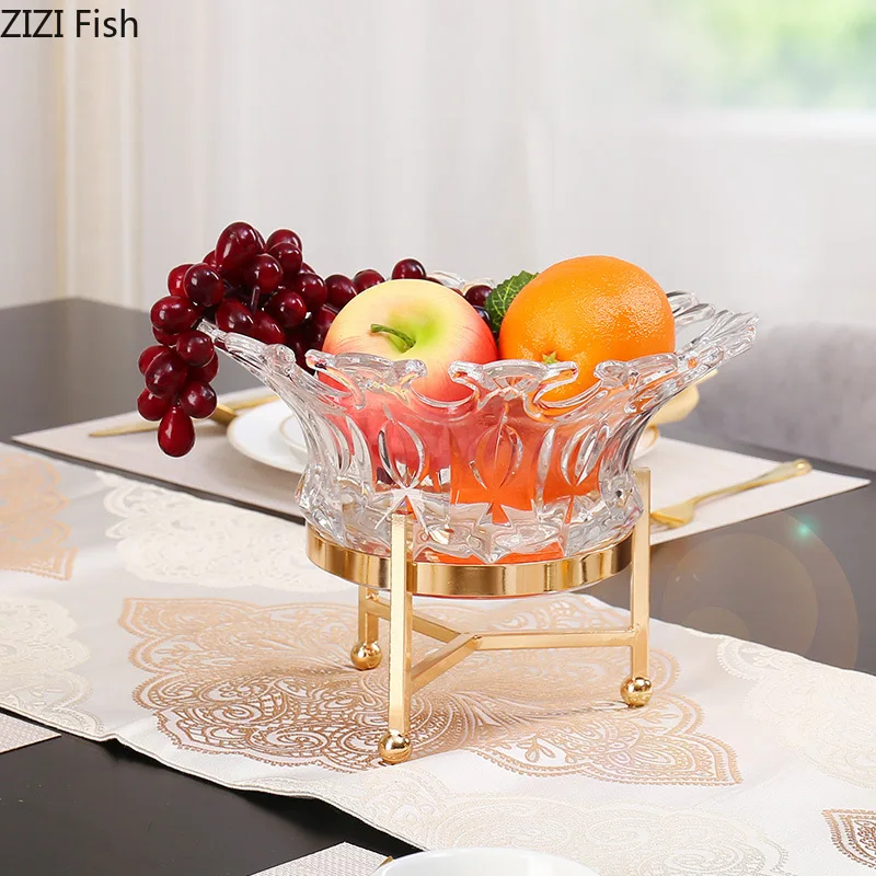European Crystal Glass Fruit Plate Living Room Dining Table Home Tea Table Fruit Plate Creative Personality Simple Fruit Pot New 
European Crystal Glass Fruit Plate Living Room Dining Table Home Tea Table Fruit Plate Creative Personality Simple Fruit Pot New
