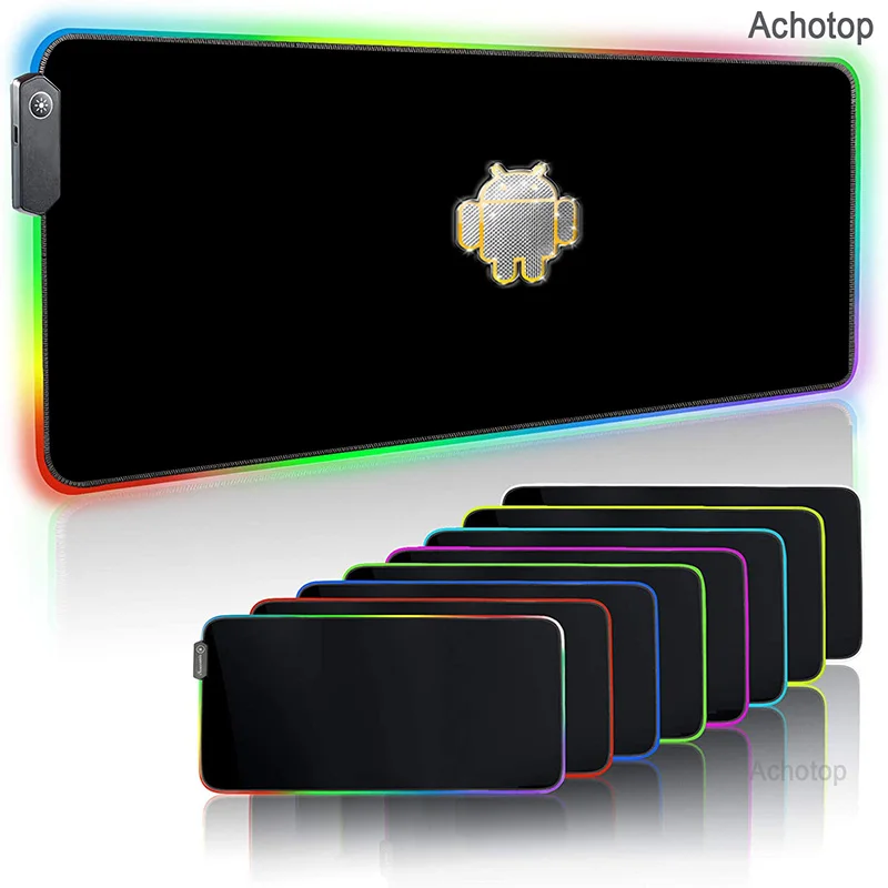 RGB Black Android Large Gaming Mouse Pad Colorful Mouse Mat Keyboard Mat Table Mat Desk Mat For Notebook Laptop Gamer Mousepad
RGB Black Android Large Gaming Mouse Pad Colorful Mouse Mat Keyboard Mat Table Mat Desk Mat For Notebook Laptop Gamer Mousepad