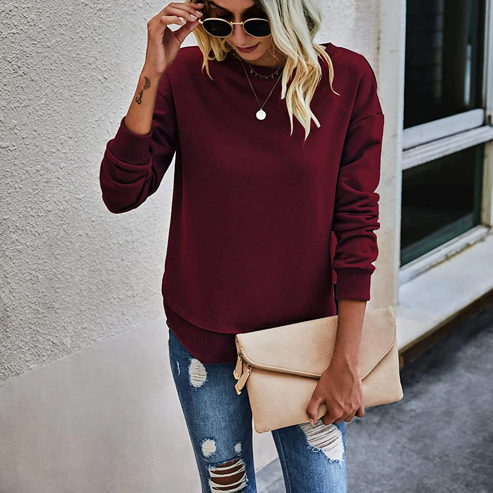 Women’s Sporty Casual Oversize Sweatshirts O Neck Long Sleeves Sweatshirt Pullover Ribbed Cuffs Hems Sweaters Moletom Hoody
Women’s Sporty Casual Oversize Sweatshirts O Neck Long Sleeves Sweatshirt Pullover Ribbed Cuffs Hems Sweaters Moletom Hoody