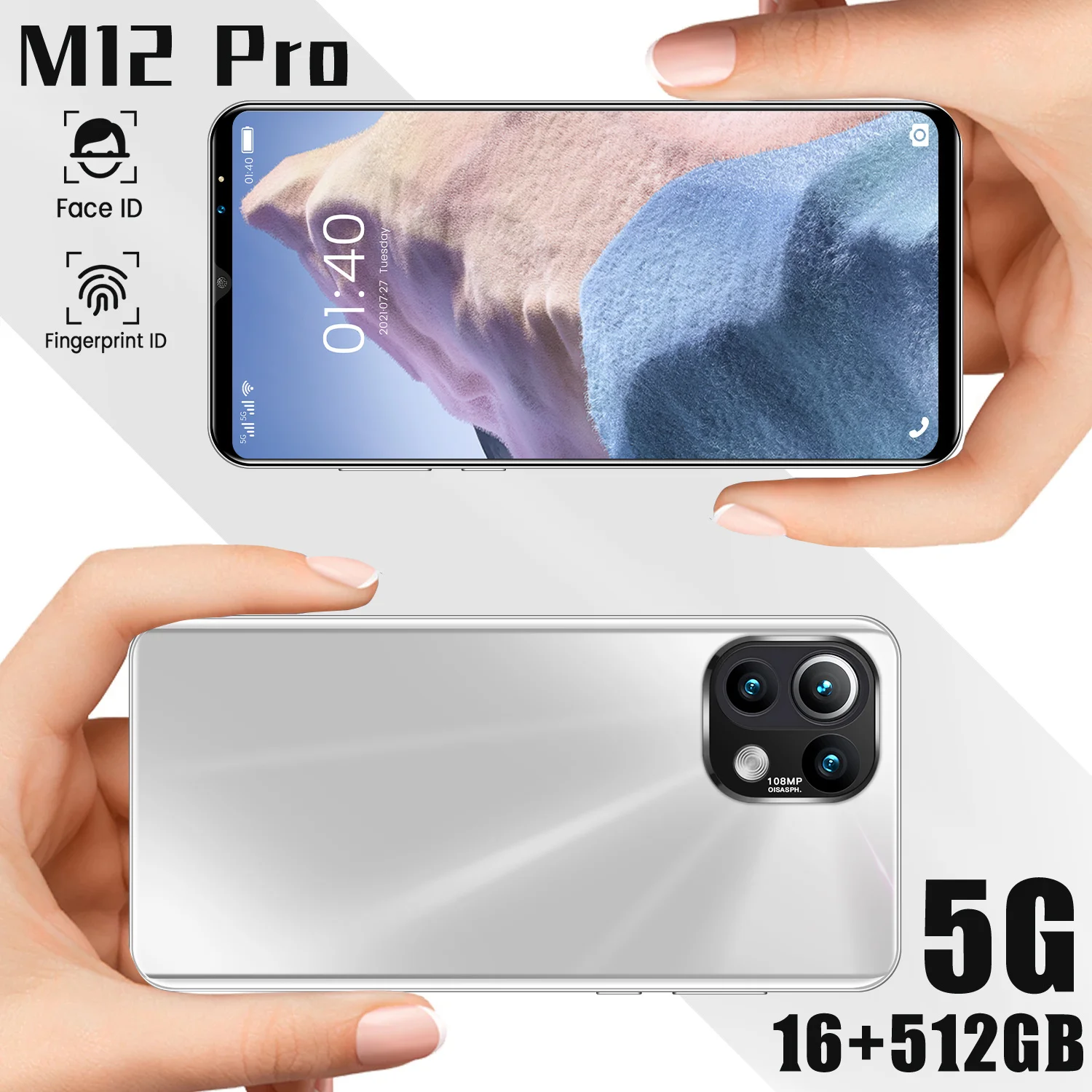 Global Version M12 Pro Smartphone 6.1 inch 1440*3200 Mobile phones 16GB 512GB MTK6889 Deca Core Dual SIM 6000mAh 32+64MP Cellpho
Global Version M12 Pro Smartphone 6.1 inch 1440*3200 Mobile phones 16GB 512GB MTK6889 Deca Core Dual SIM 6000mAh 32+64MP Cellpho