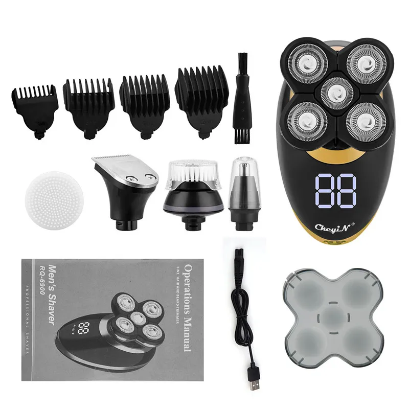 CkeyiN 5 In 1 Kit For Men Beard Trimmer Electric Shaver Nose Hair Trimmer Electric Razor Rechargeable Face Cleaning Brush
CkeyiN 5 In 1 Kit For Men Beard Trimmer Electric Shaver Nose Hair Trimmer Electric Razor Rechargeable Face Cleaning Brush