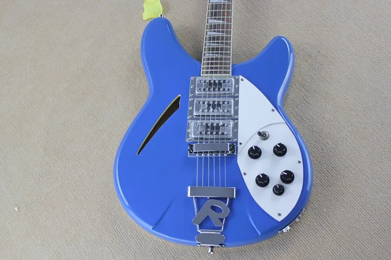 Электрическая гитара ricken 360 небесно голубой 325 с R образной задней частью синий rick