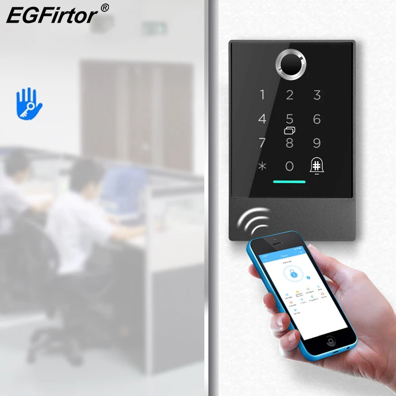 Контроллер Доступа по отпечатку пальца Bluetooth TTLock приложение пароль карта очистки