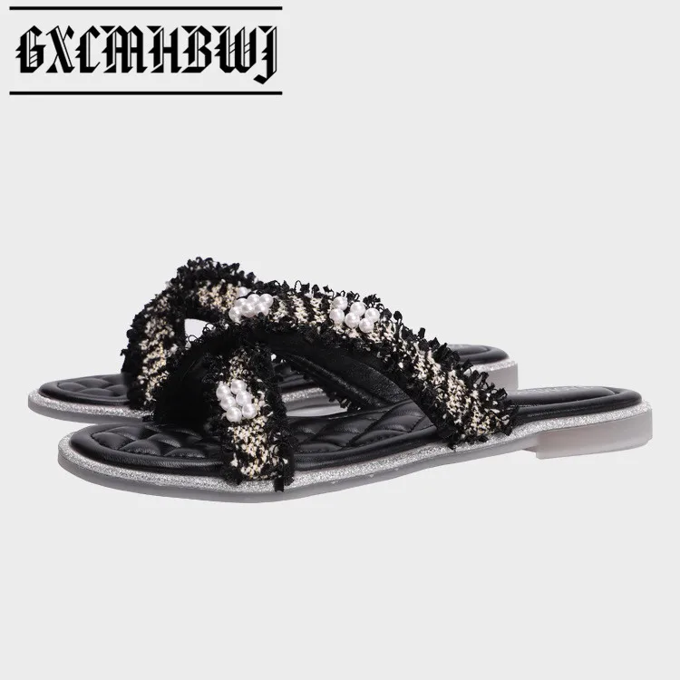 GXCMHBWJ Summer Women Sandals Female Pearl Sandal Open Toe Flat Casual Slides Outdoor Beach Flip Flops Women Slippers Large 43
GXCMHBWJ Summer Women Sandals Female Pearl Sandal Open Toe Flat Casual Slides Outdoor Beach Flip Flops Women Slippers Large 43