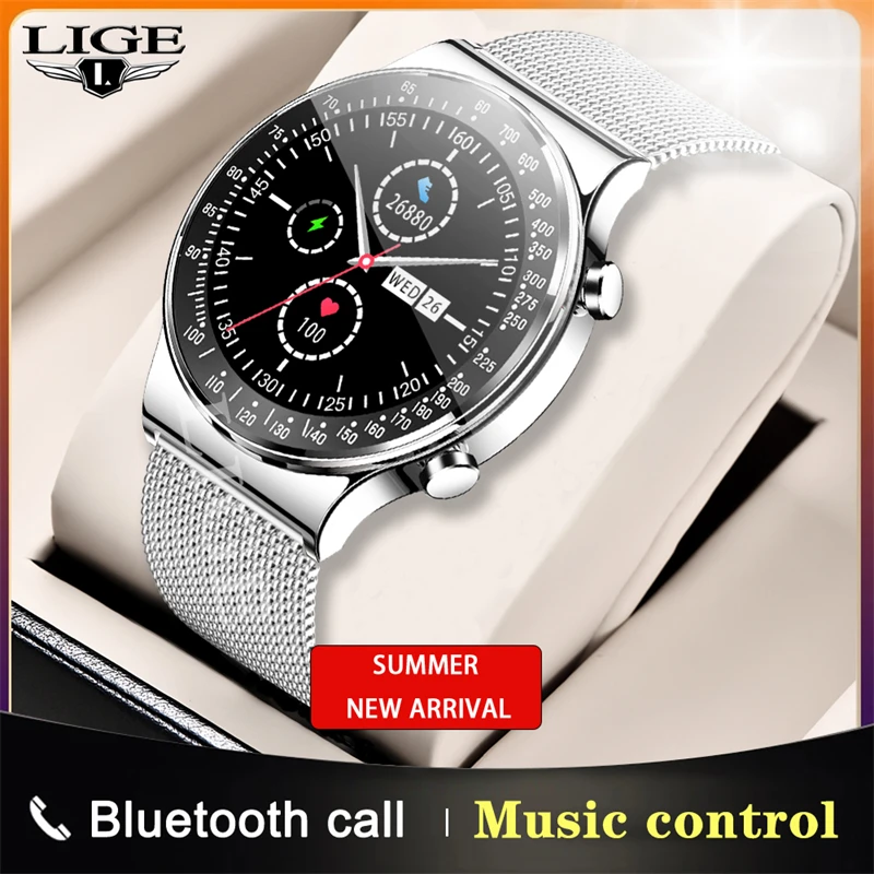 LIGE 2021 New Bluetooth Call Business Smart Watch Men Fitness Waterproof Watches Blood Pressure Monitor Smartwatch For Men Women
LIGE 2021 New Bluetooth Call Business Smart Watch Men Fitness Waterproof Watches Blood Pressure Monitor Smartwatch For Men Women