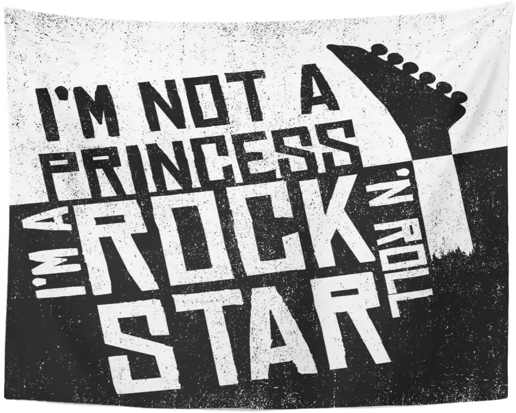 Гобелен I Am Not Princess Rock'n Roll Star с гитарным слоганом, каллиграфия, винтажная и экипировка, каменная девушка, тяжелые гобелены на стену
Гобелен I Am Not Princess Rock'n Roll Star с гитарным слоганом, каллиграфия, винтажная и экипировка, каменная девушка, тяжелые гобелены на стену