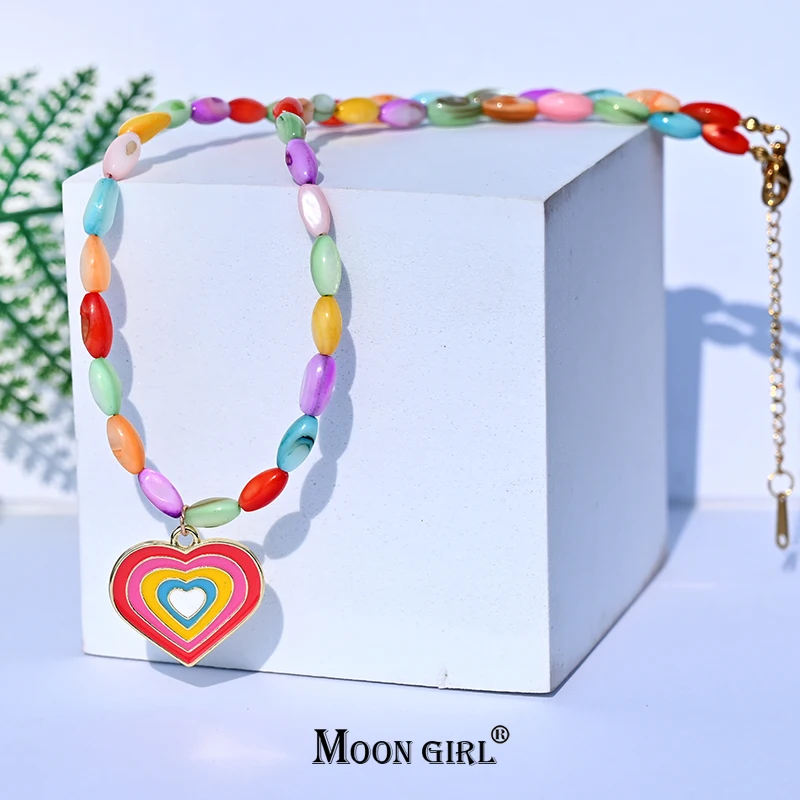 Bohemian Heart Pendant Bead Necklace For Women Summer Shell Party Gift Collier Femme Natural Shell Fashion Jewelry Accessories
Bohemian Heart Pendant Bead Necklace For Women Summer Shell Party Gift Collier Femme Natural Shell Fashion Jewelry Accessories