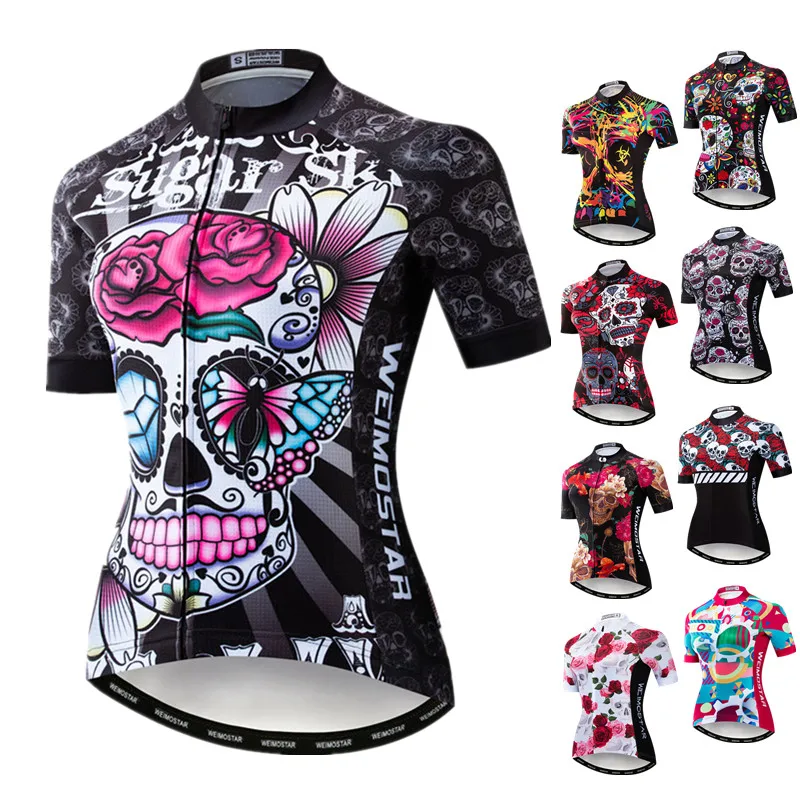 Weimostar 2021 Women's Summer Skull Cycling Jersey Road Bicycle Shirt MTB Bike Jersey Top Outdoor Sport Ropa ciclismo Clothing
Weimostar 2021 Women's Summer Skull Cycling Jersey Road Bicycle Shirt MTB Bike Jersey Top Outdoor Sport Ropa ciclismo Clothing