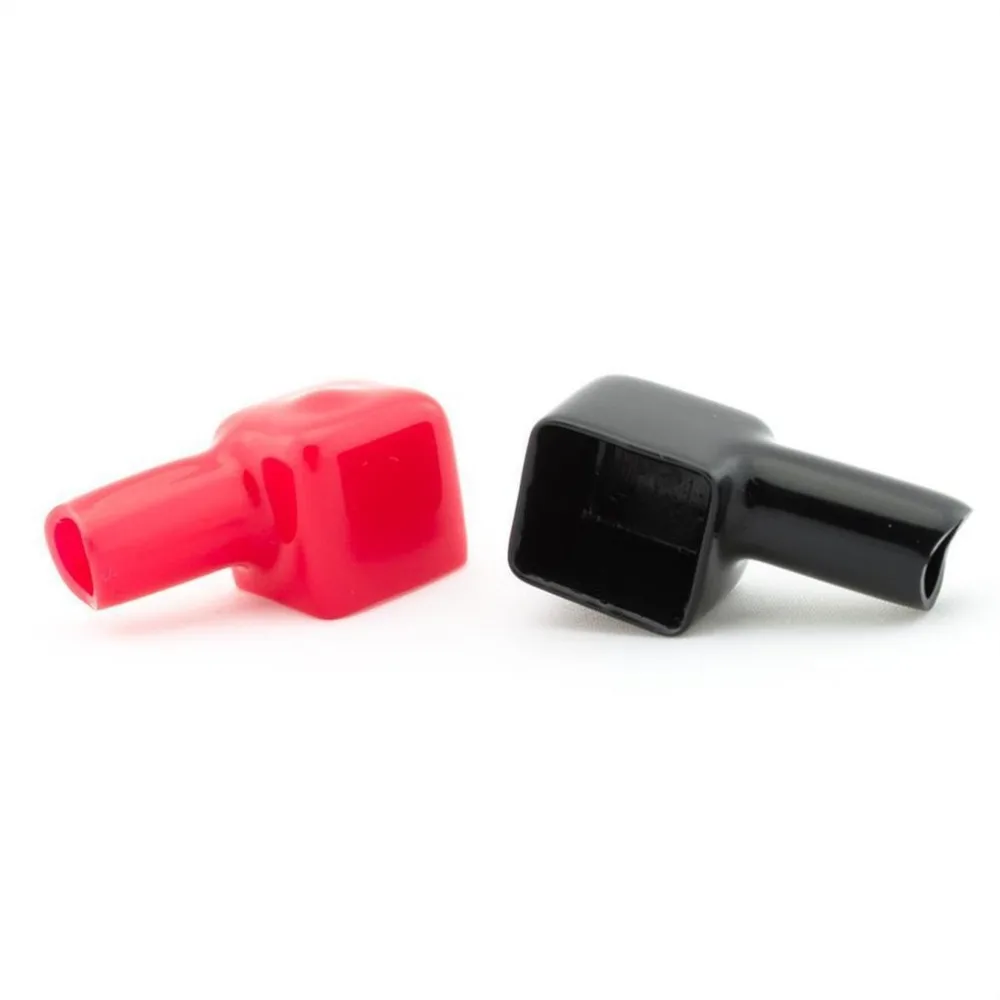 Durable 2pcs Red&Black Square Motorcycle Battery Terminals Rubber Covers Universal fit for Bike Scooter for Kart ATV New 
Durable 2pcs Red&Black Square Motorcycle Battery Terminals Rubber Covers Universal fit for Bike Scooter for Kart ATV New