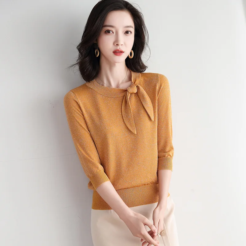 Women Long Sleeve Sweater for Spring Autumn Casual Knnitted pullovers Solid color Butterfuly Collar
Women Long Sleeve Sweater for Spring Autumn Casual Knnitted pullovers Solid color Butterfuly Collar