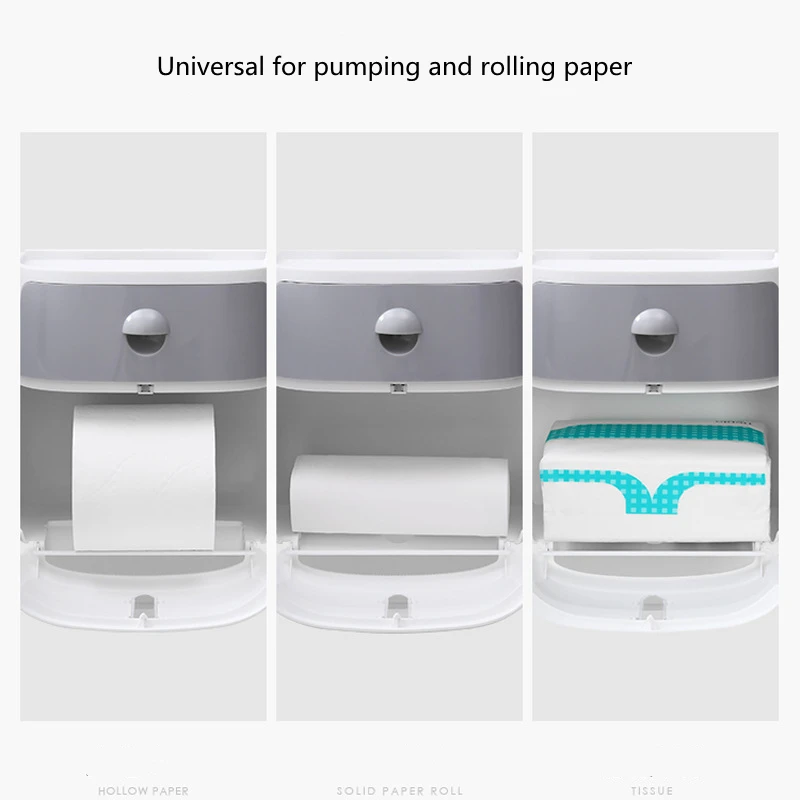 Bathroom Tissue Holder Wall Mounted Toilet Paper Box Waterproof Roll paper Storage Rack Double Layer Organizer Shelf With Drawer
Bathroom Tissue Holder Wall Mounted Toilet Paper Box Waterproof Roll paper Storage Rack Double Layer Organizer Shelf With Drawer