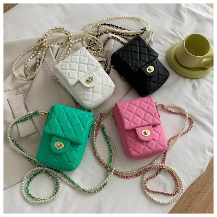 Lattice Square Crossbody bag 2021 New Quality PU Leather Women's Designer Handbag Pearl Shoulder Messenger Bag Phone Purses
Lattice Square Crossbody bag 2021 New Quality PU Leather Women's Designer Handbag Pearl Shoulder Messenger Bag Phone Purses