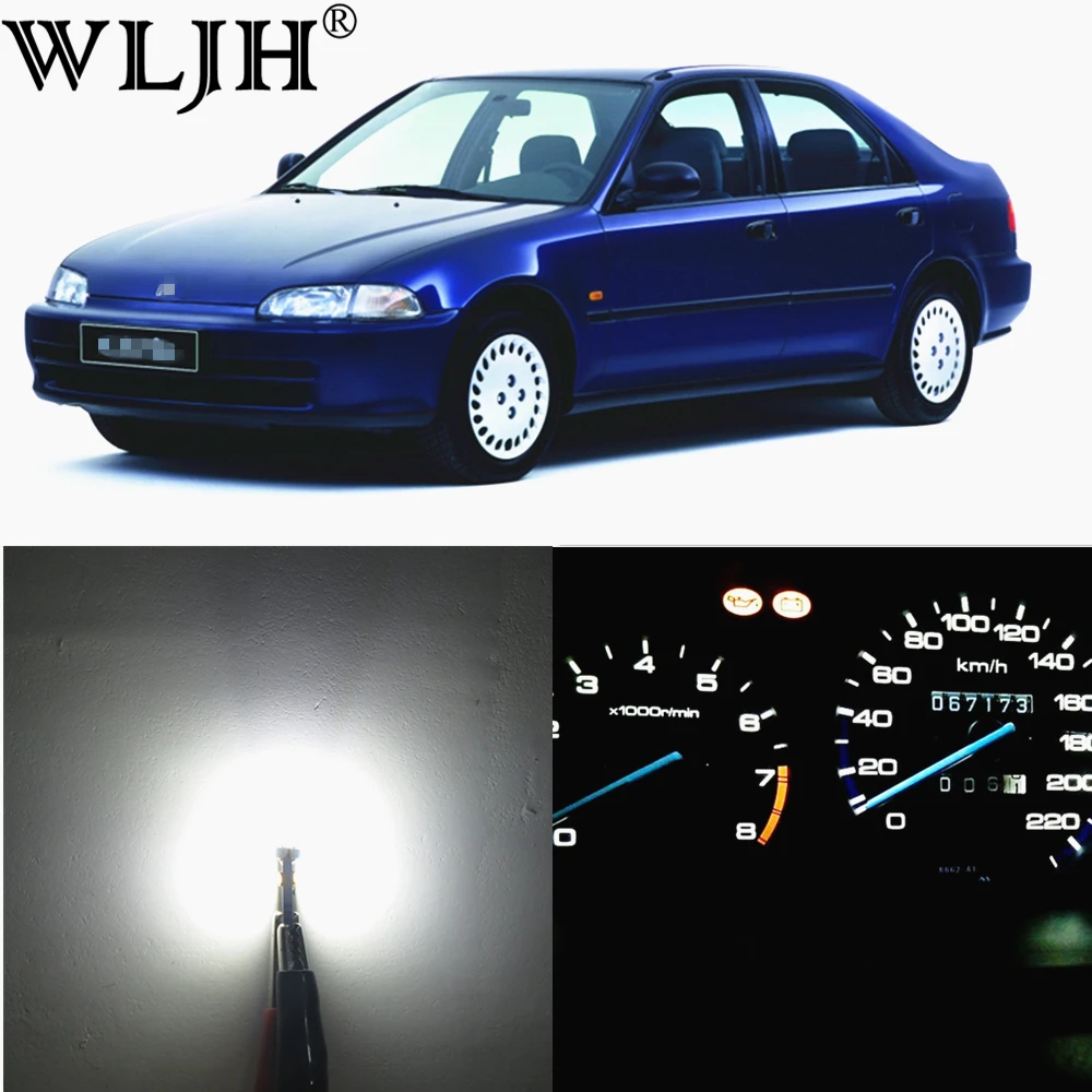 

WLJH 23x Instrument Dash Cluster Gauge 12v Led Light Kit Fits 1992-2000 Honda Civic EG EX EK EJ SRS DX LX EX SI HX Civic Del Sol