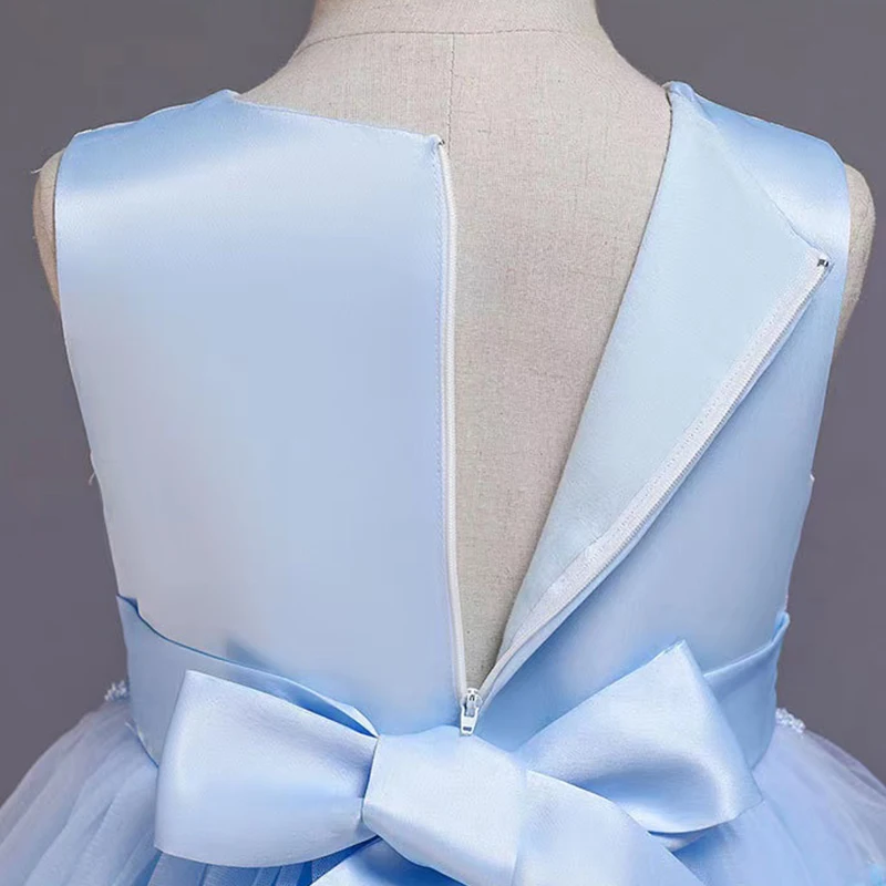 Flower Girls Dresses Illusion O-Neck Sleeveless Appliques Pearls Embroidery Sequined Tulle Lace Kids Party Princess Gown F582
Flower Girls Dresses Illusion O-Neck Sleeveless Appliques Pearls Embroidery Sequined Tulle Lace Kids Party Princess Gown F582