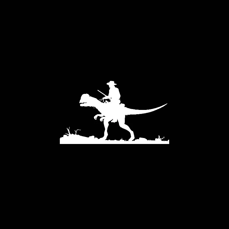 Cool Dinosaur Adventure Black Silver Car Sticker Decal Motorcycle Black/White Car Accessories ZWW-2119, 10cm * 17.5cm 
Cool Dinosaur Adventure Black Silver Car Sticker Decal Motorcycle Black/White Car Accessories ZWW-2119, 10cm * 17.5cm