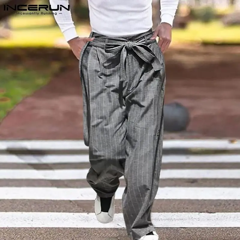 Fashion Men Pants Striped Joggers 2021 Lace Up Pockets Leisure Trousers Men Streetwear Casual Pantalones Hombre S-5XL INCERUN
Fashion Men Pants Striped Joggers 2021 Lace Up Pockets Leisure Trousers Men Streetwear Casual Pantalones Hombre S-5XL INCERUN
